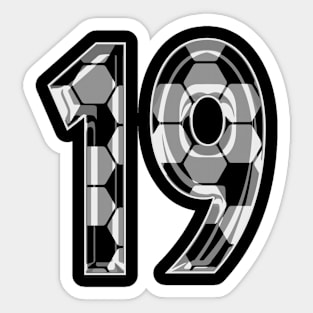 Soccer Number 19 Soccer Jersey #19 Soccer Mom Player Fan Sticker